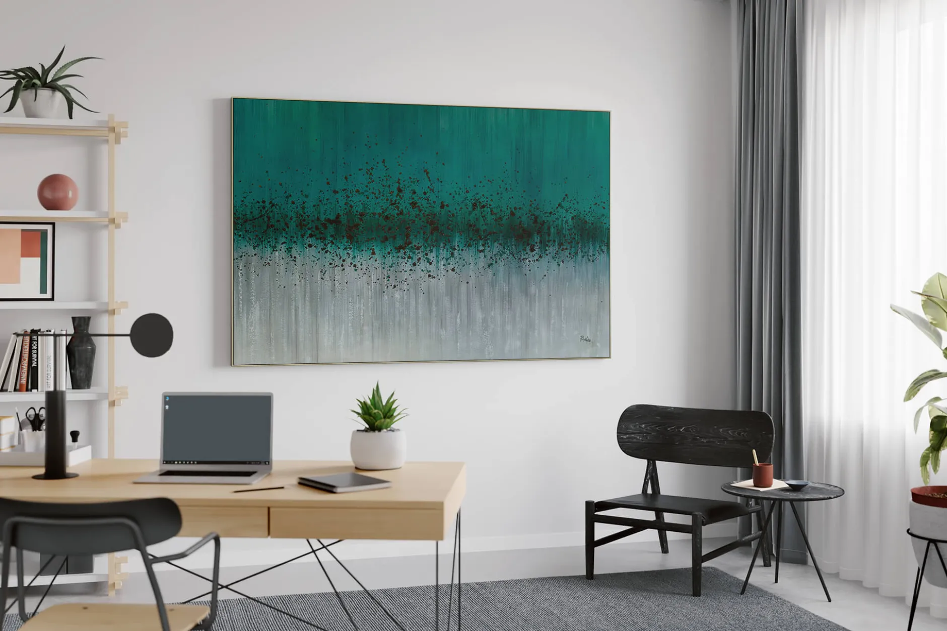 Öl Gemälde 'Emerald Fantasies' | Handgemaltes Unikat