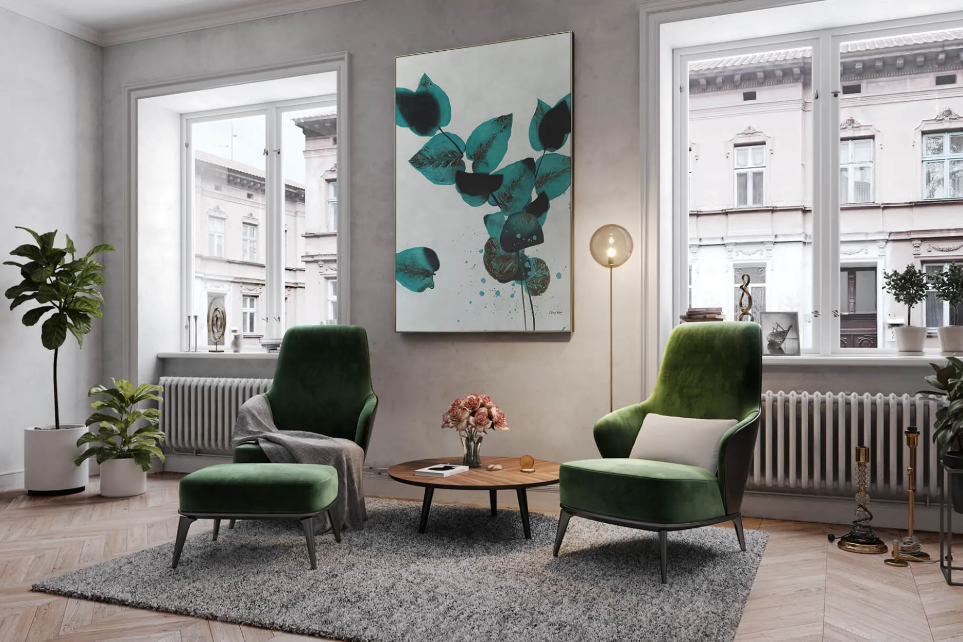 Öl Gemälde 'Enchanted Plant' | Handgemaltes Unikat
