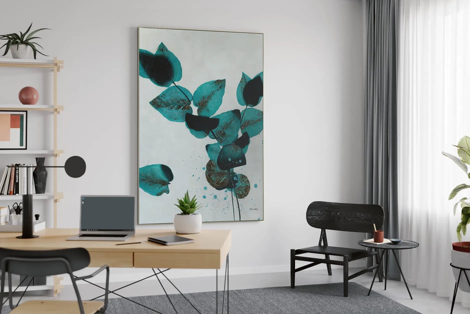 Öl Gemälde 'Enchanted Plant' | Handgemaltes Unikat