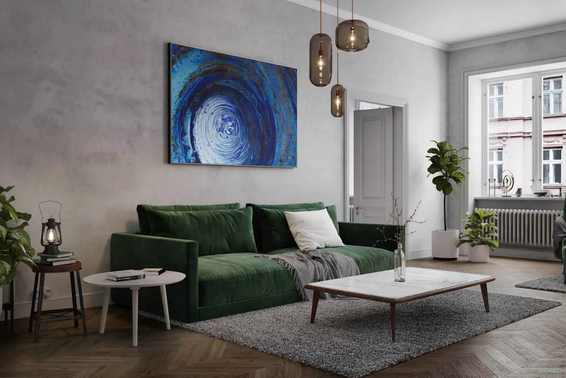 Öl Gemälde 'Enchanted Swirl' | Handgemaltes Unikat