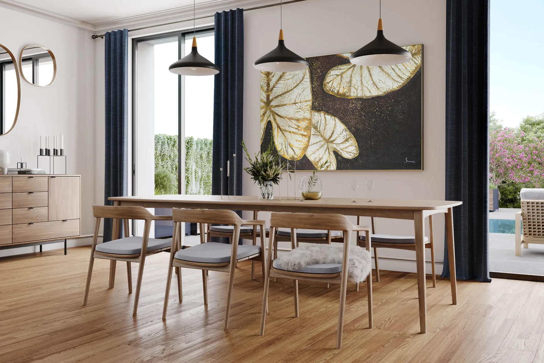 Öl Gemälde 'Enchanted Waterlilies' | Handgemaltes Unikat