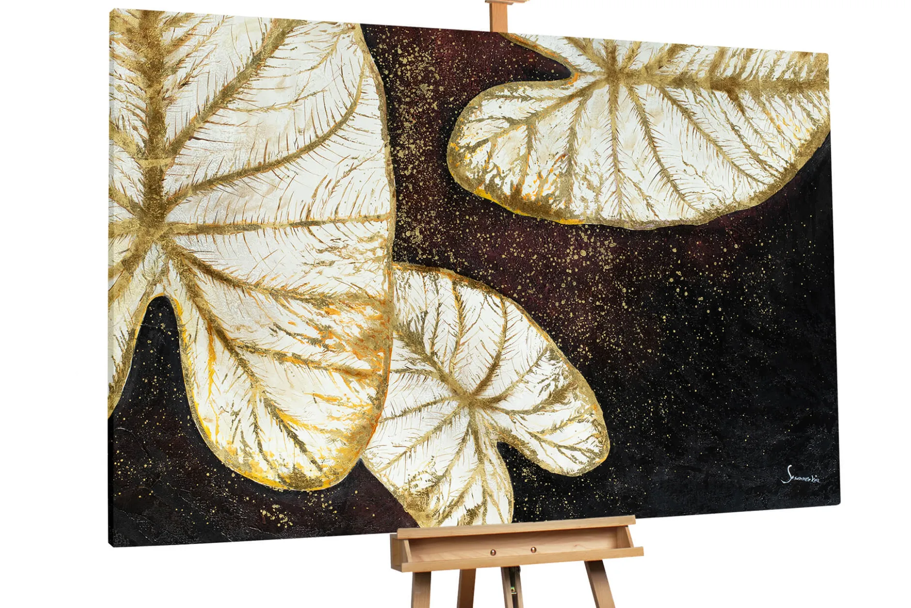 Öl Gemälde 'Enchanted Waterlilies' | Handgemaltes Unikat
