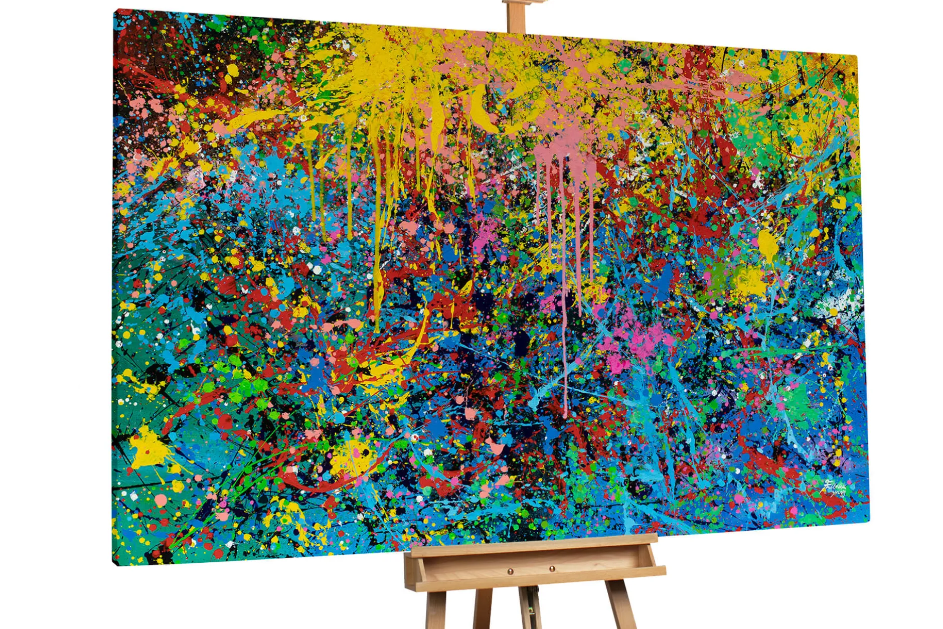 Öl Gemälde 'Explosion of Joy' | Handgemaltes Unikat