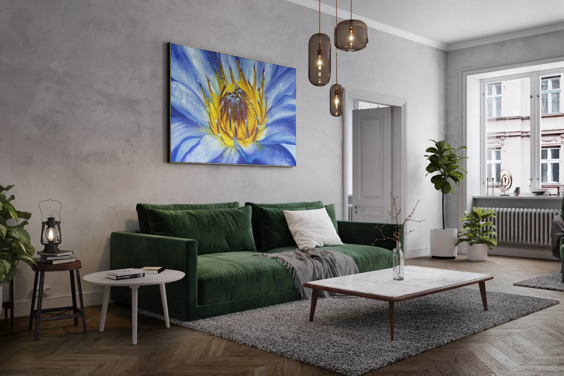 Öl Gemälde 'Eye-catching Accent' | Handgemaltes Unikat
