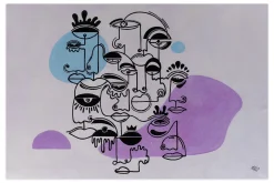 Öl Gemälde 'Faces of Future' | Handgemaltes Unikat