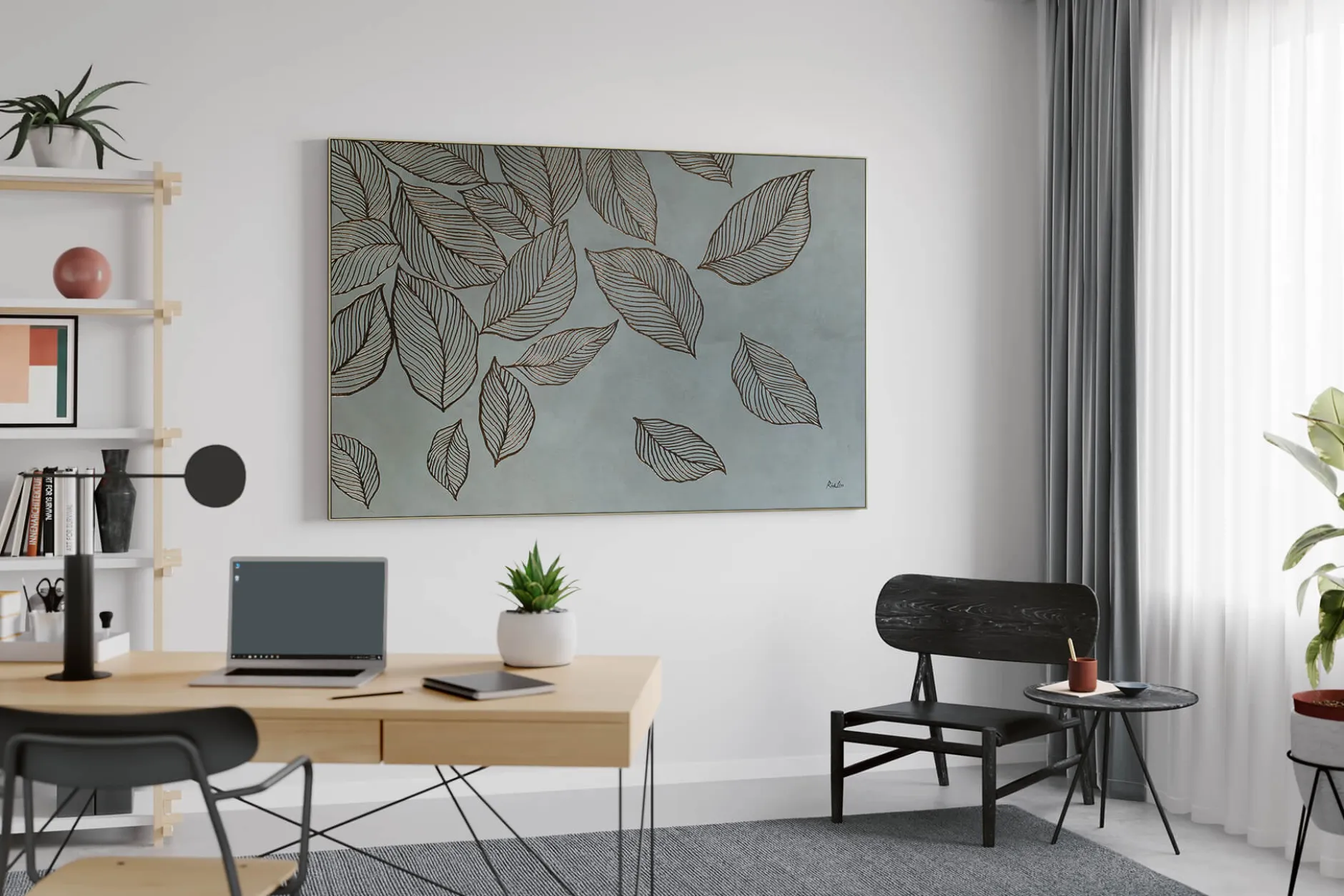 Öl Gemälde 'Falling Leaves' | Handgemaltes Unikat
