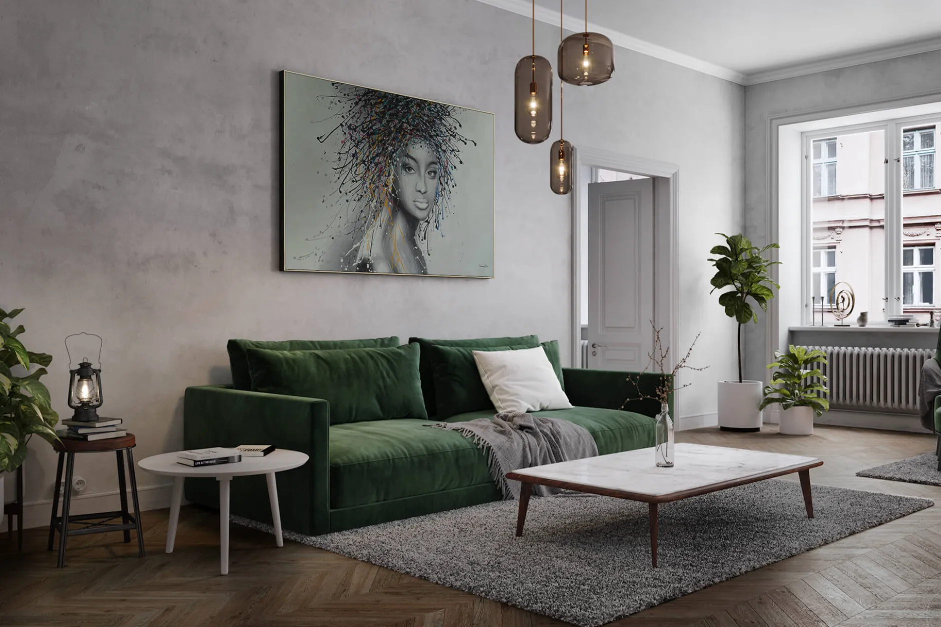 Öl Gemälde 'Firework of Creativity' | Handgemaltes Unikat