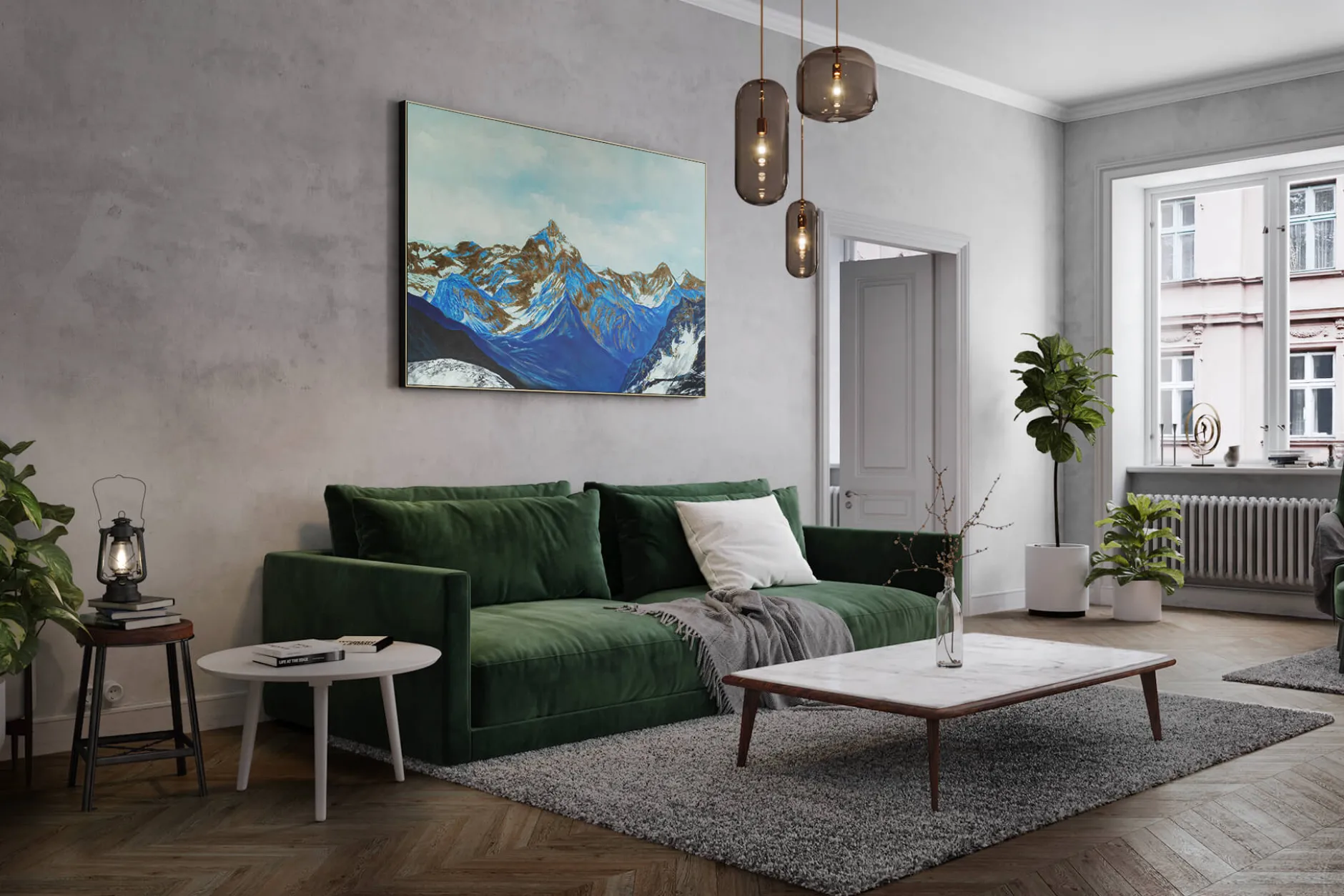 Öl Gemälde 'First Sunbeams' | Handgemaltes Unikat