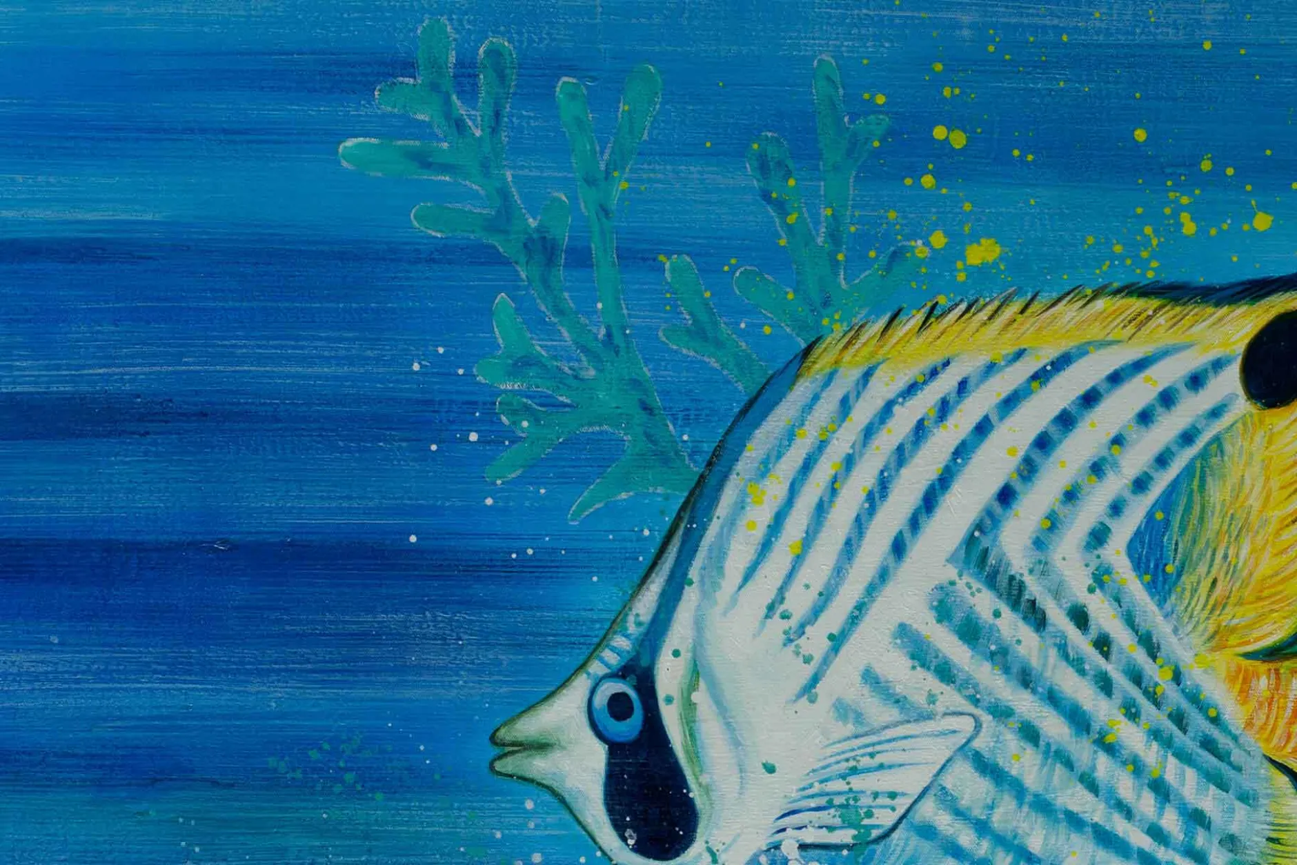 Öl Gemälde 'Fisch auf Reisen' | Handgemaltes Unikat