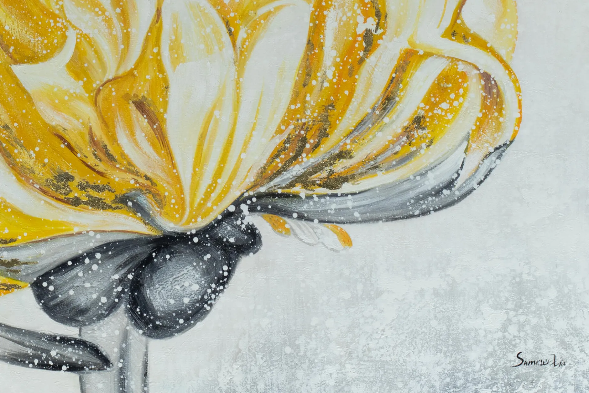 Öl Gemälde 'Flame Blossom' | Handgemaltes Unikat