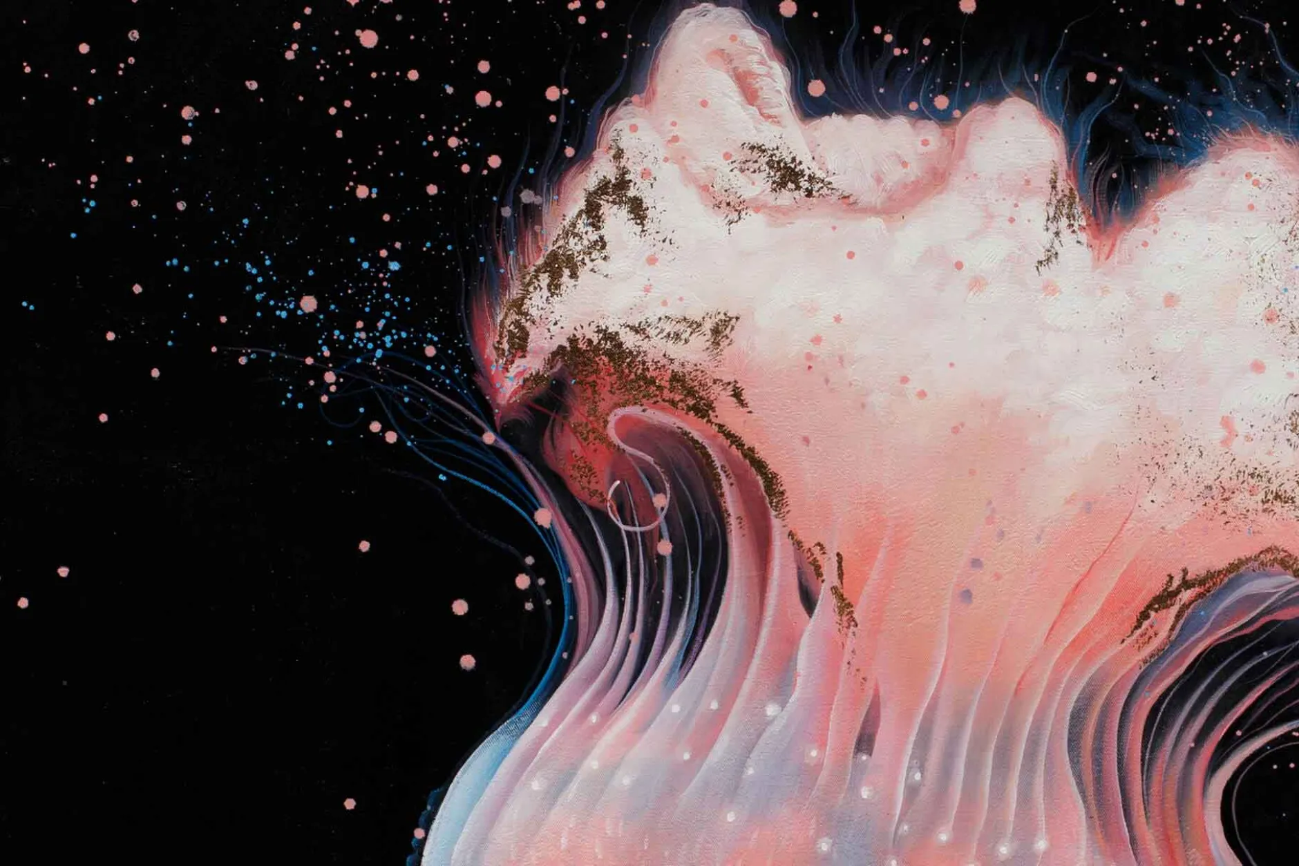 Öl Gemälde 'Floating in the Ocean' | Handgemaltes Unikat