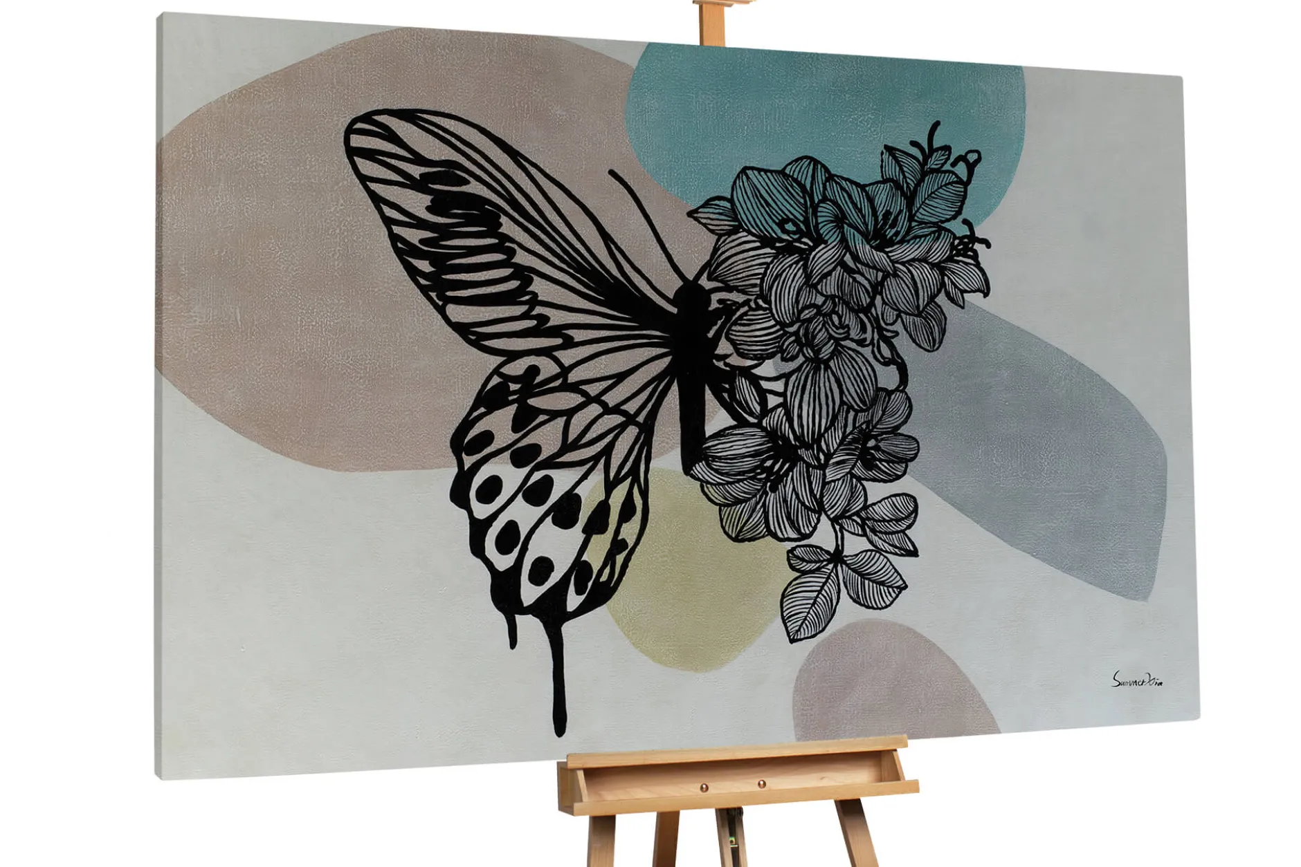 Öl Gemälde 'Florale Metamorphose' | Handgemaltes Unikat