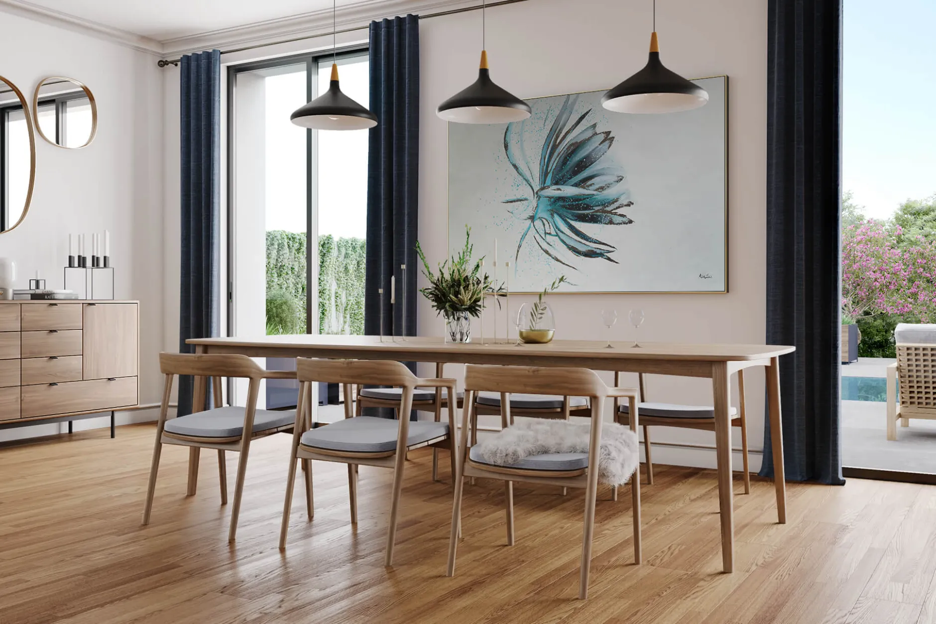 Öl Gemälde 'Flower Idyll' | Handgemaltes Unikat