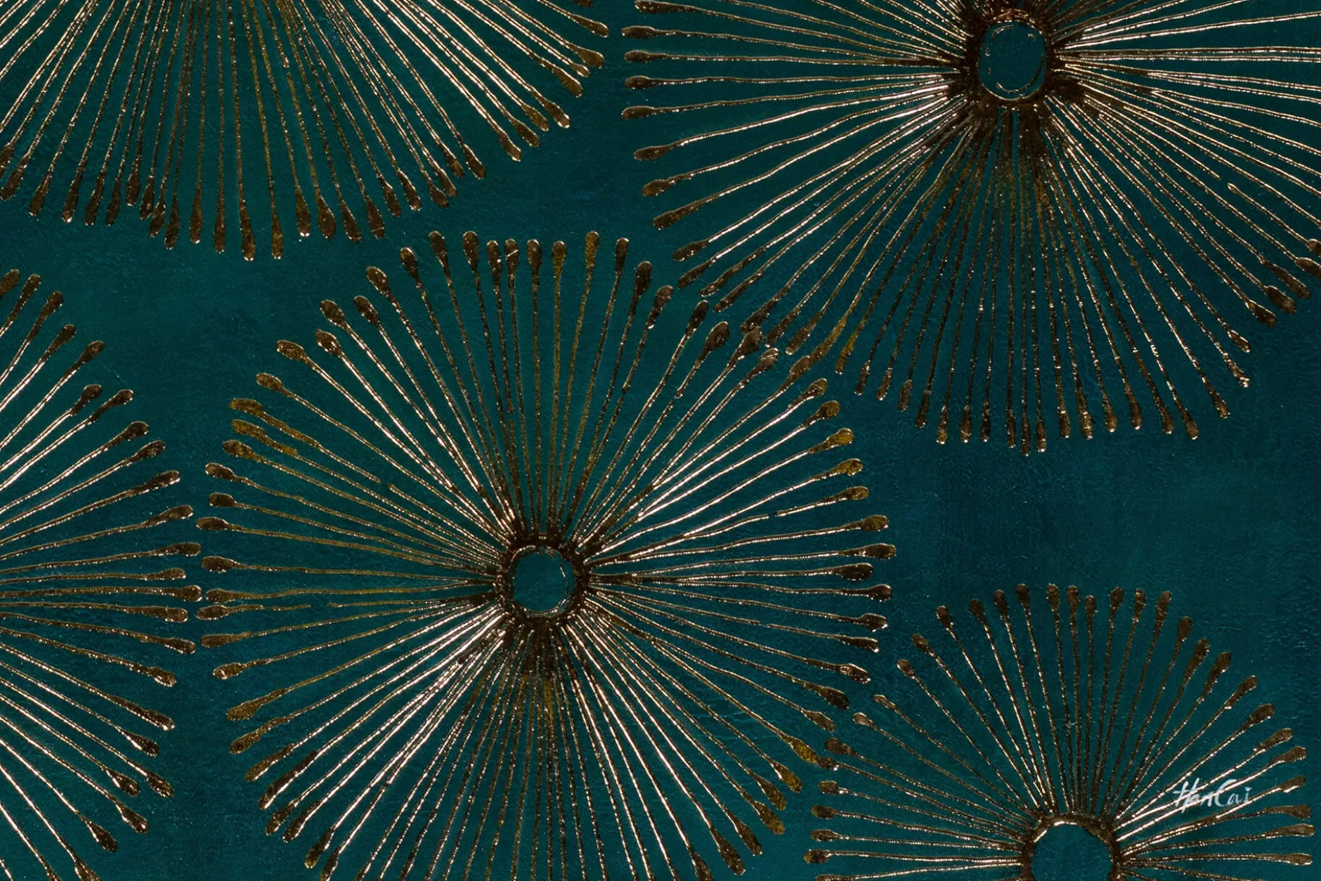 Öl Gemälde 'Flying Dandelion' | Handgemaltes Unikat