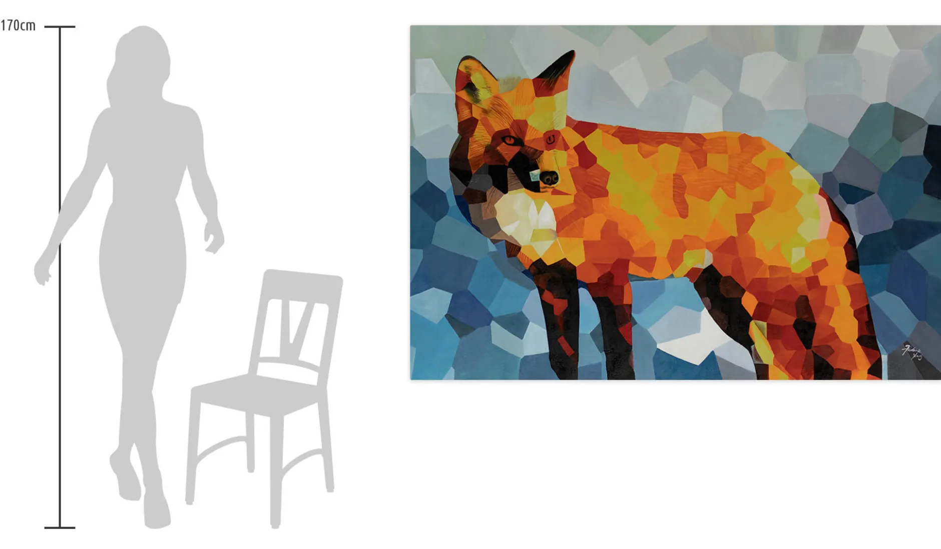 Öl Gemälde 'Fox of Fire' | Handgemaltes Unikat