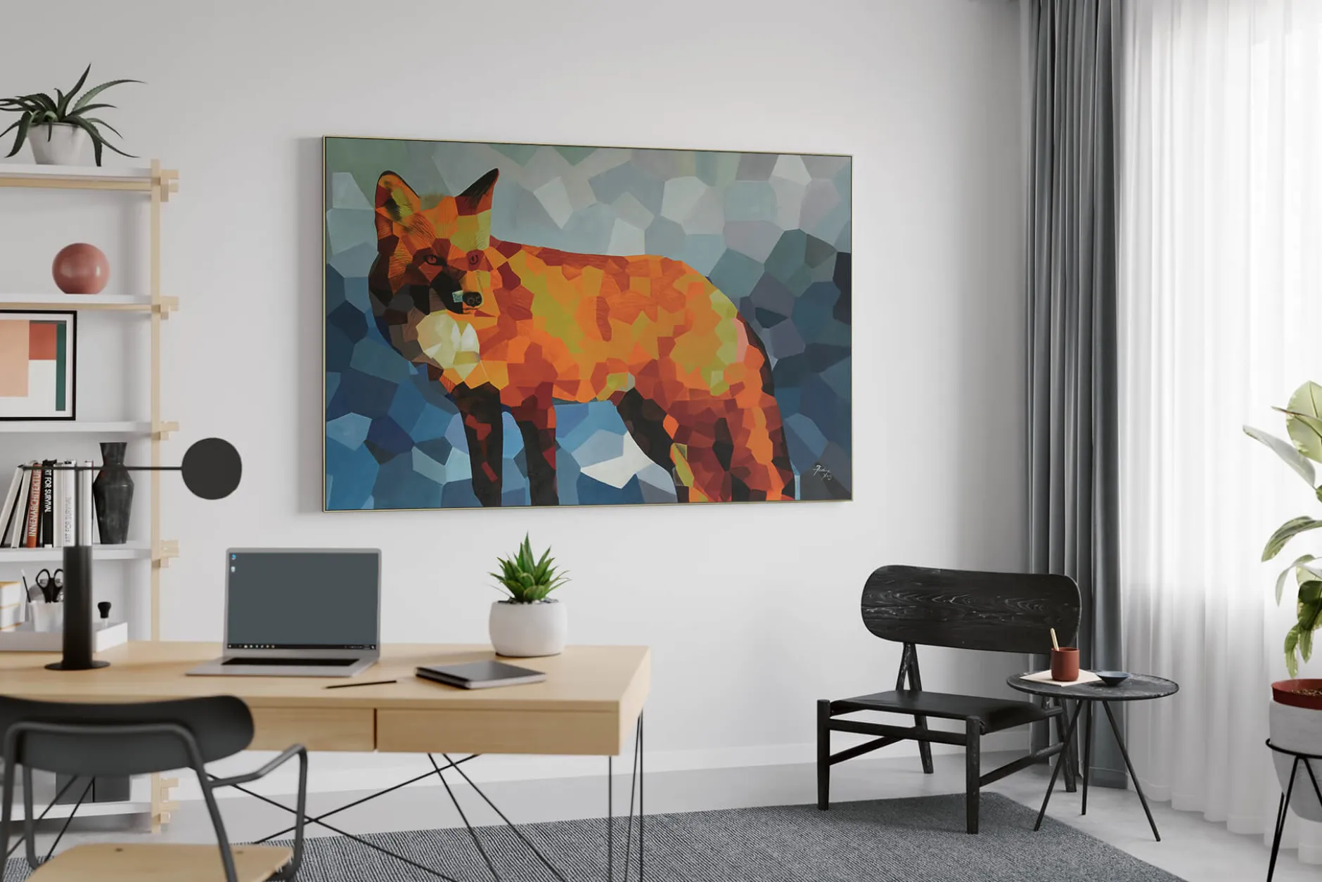 Öl Gemälde 'Fox of Fire' | Handgemaltes Unikat