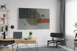 Öl Gemälde 'Geometric Sun' | Handgemaltes Unikat