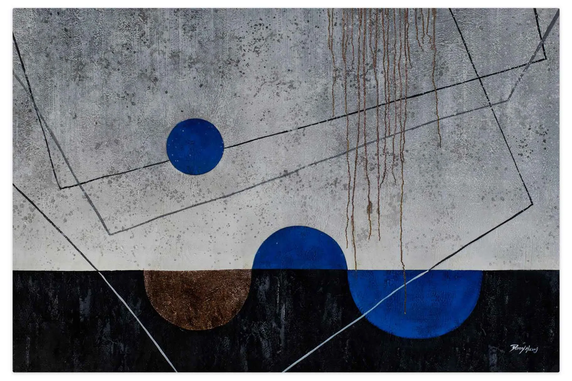 Öl Gemälde 'Geometric Thoughts' | Handgemaltes Unikat