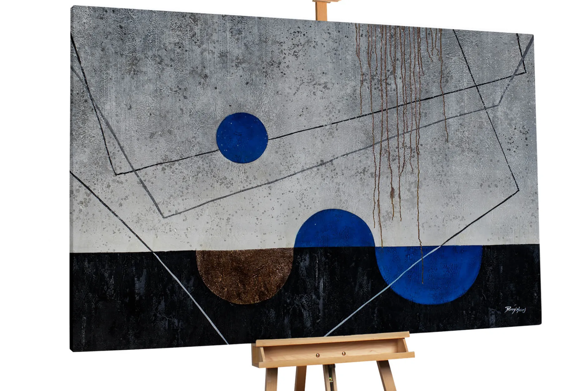 Öl Gemälde 'Geometric Thoughts' | Handgemaltes Unikat