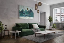 Öl Gemälde 'Geometrische Idylle' | Handgemaltes Unikat