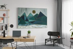 Öl Gemälde 'Geometrische Idylle' | Handgemaltes Unikat