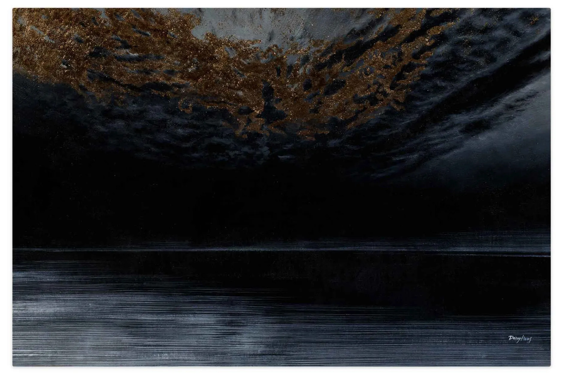 Öl Gemälde 'Gilded Darkness' | Handgemaltes Unikat