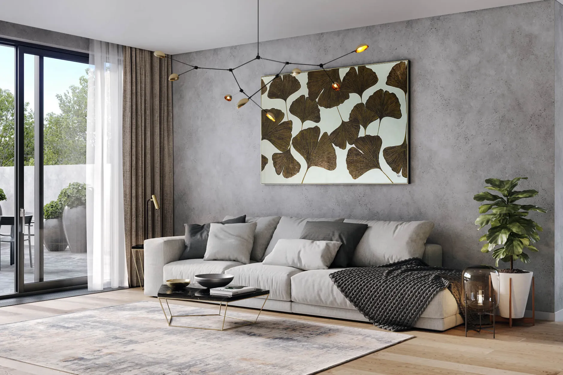Öl Gemälde 'Ginkgo Finery' | Handgemaltes Unikat