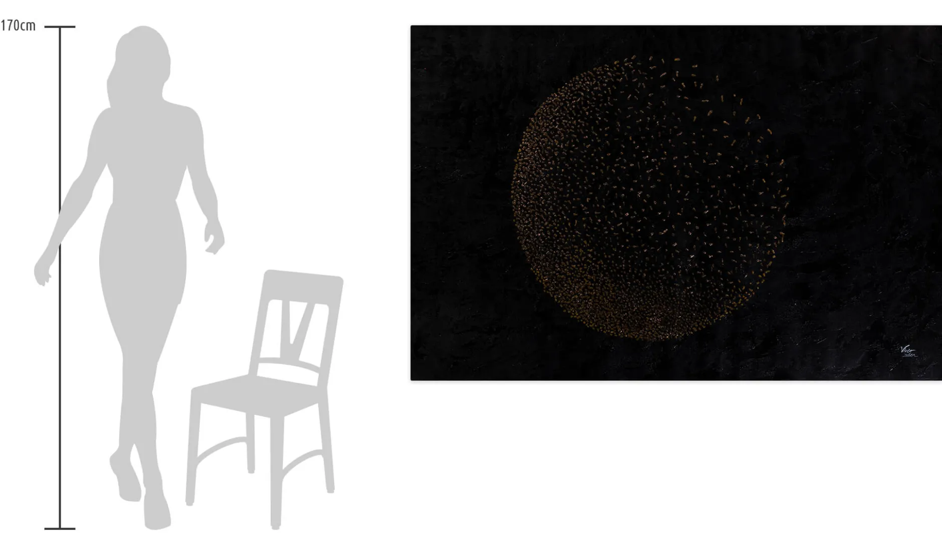 Öl Gemälde 'Glimpses of the Moon' | Handgemaltes Unikat