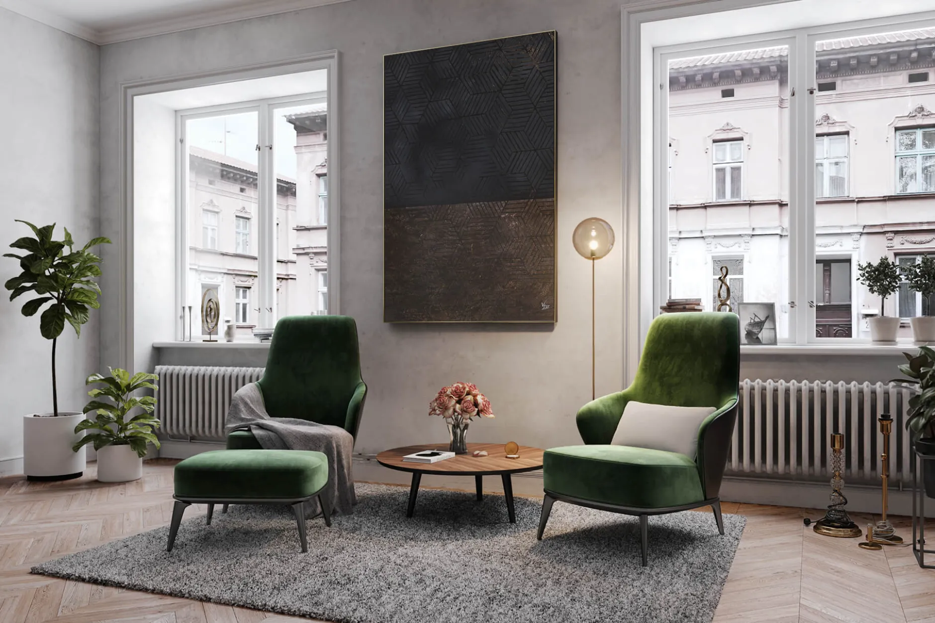 Öl Gemälde 'Goldene Synergie' | Handgemaltes Unikat