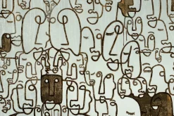 Öl Gemälde 'Golden Faces' | Handgemaltes Unikat