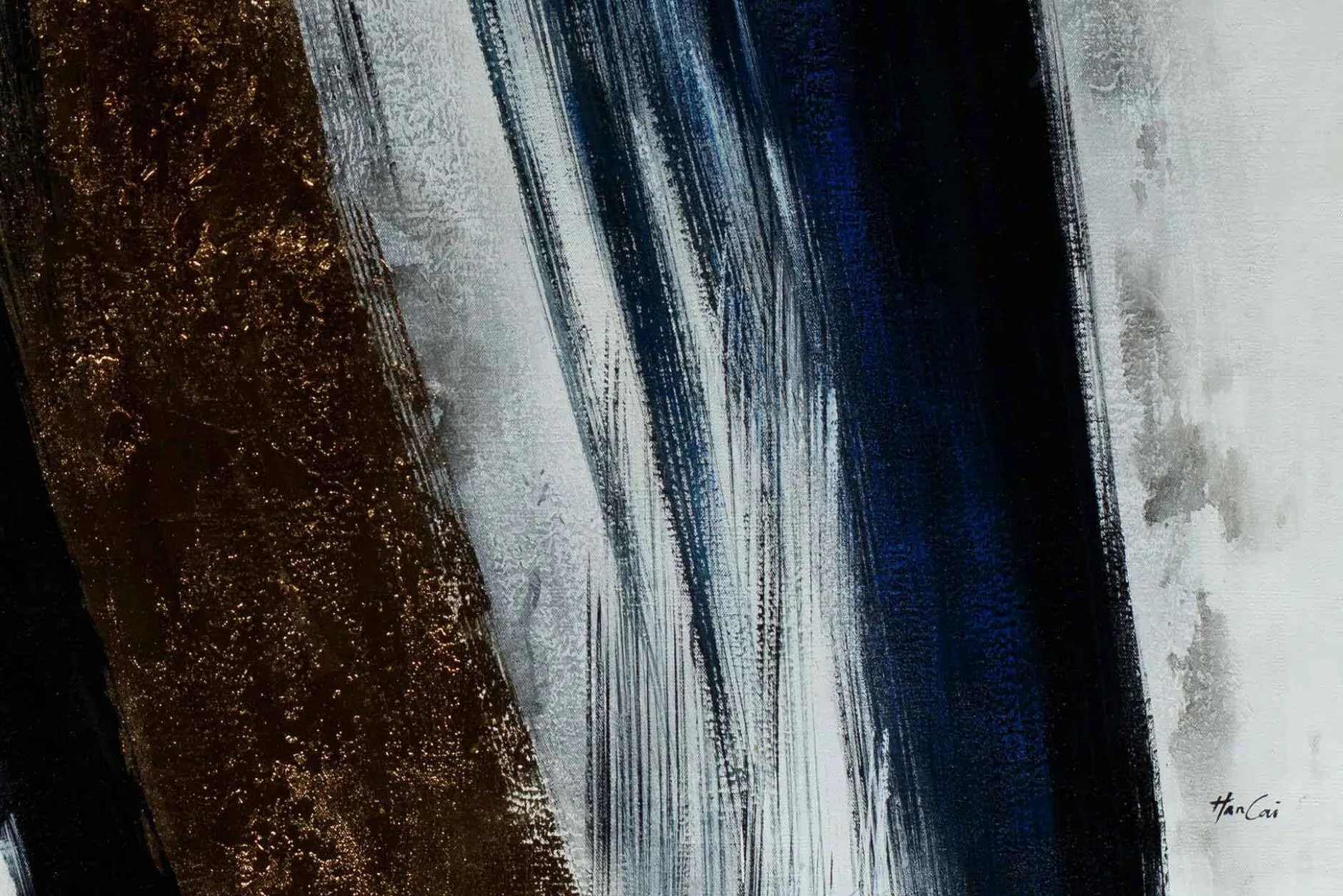 Öl Gemälde 'Graphite Gradation' | Handgemaltes Unikat
