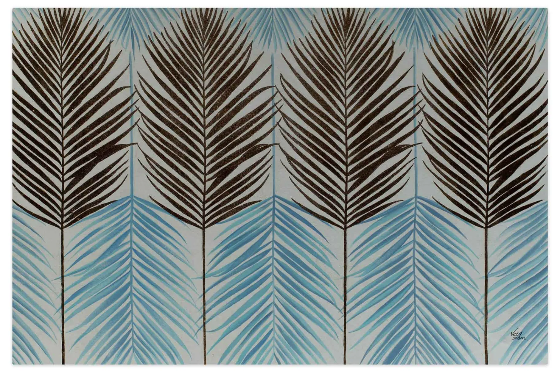 Öl Gemälde 'Harmony of Leaves' | Handgemaltes Unikat