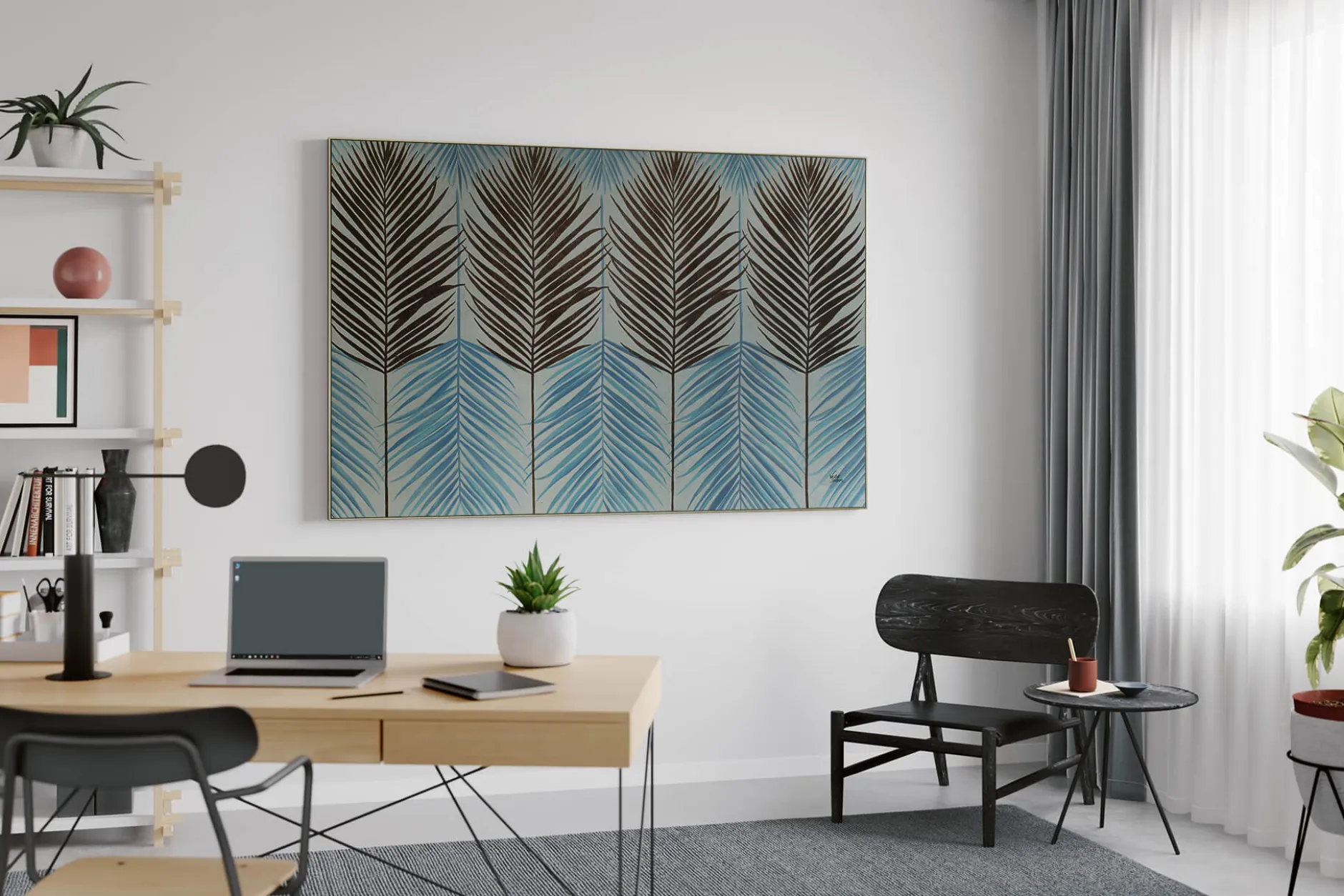 Öl Gemälde 'Harmony of Leaves' | Handgemaltes Unikat