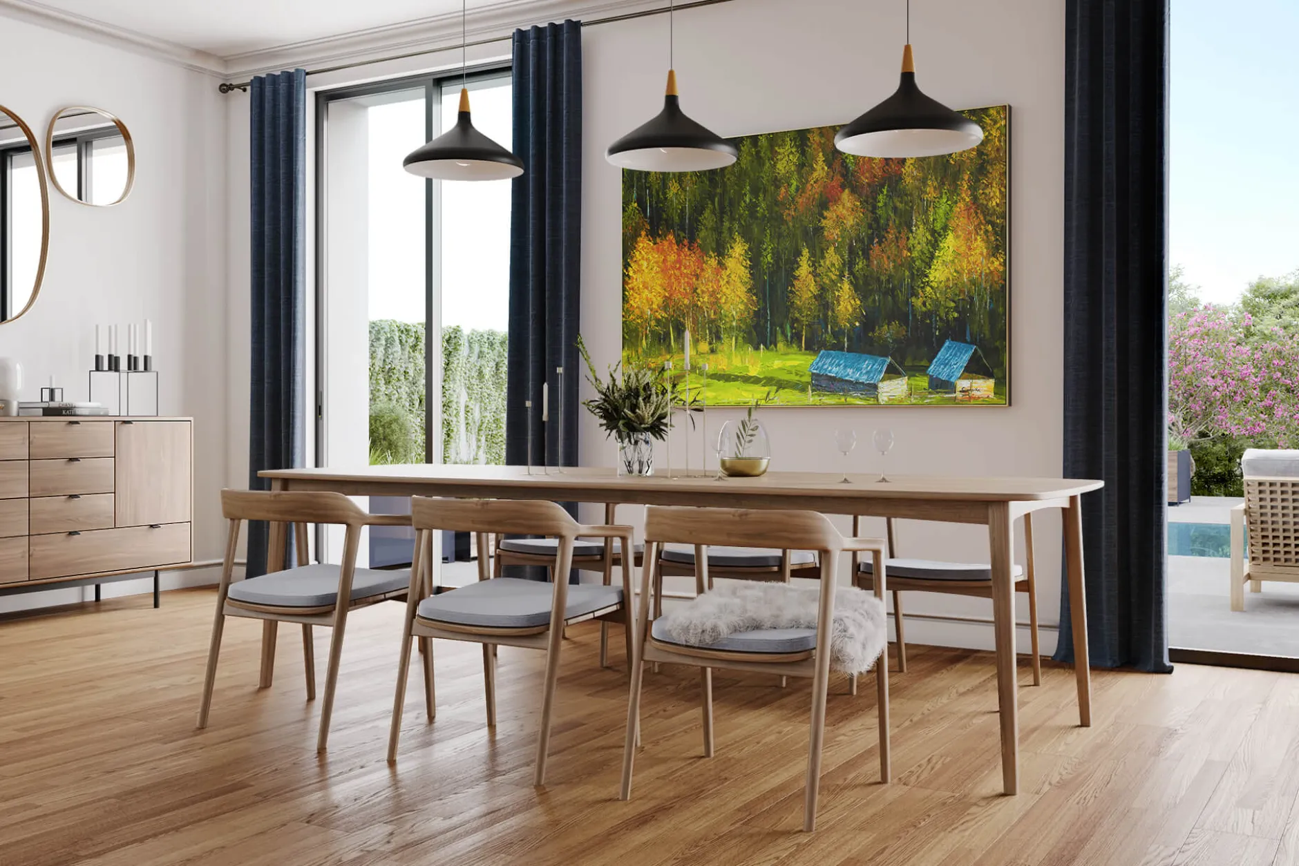 Öl Gemälde 'Herbstliche Idylle' | Handgemaltes Unikat