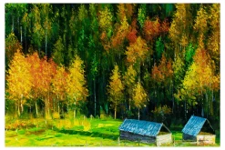 Öl Gemälde 'Herbstliche Idylle' | Handgemaltes Unikat