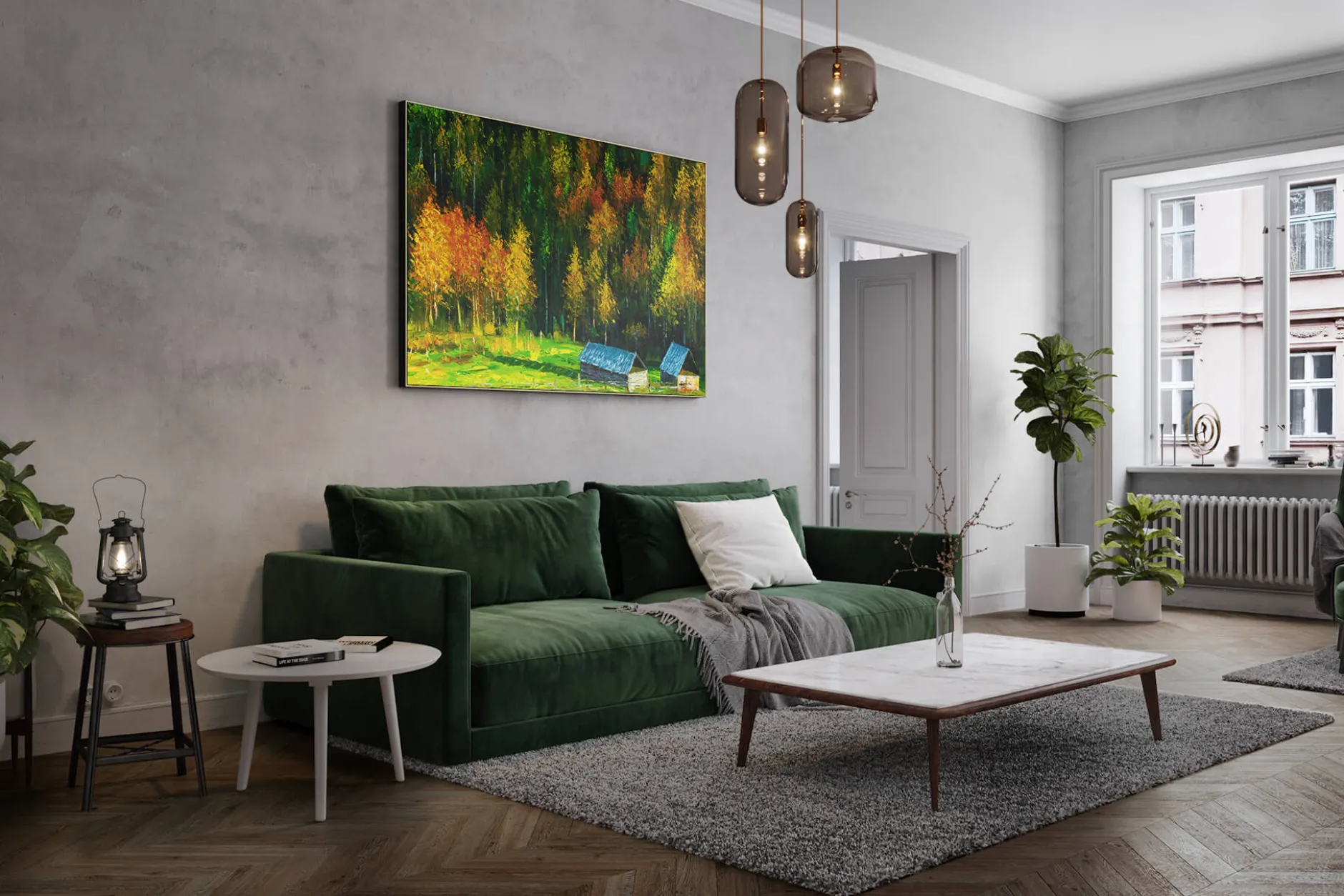 Öl Gemälde 'Herbstliche Idylle' | Handgemaltes Unikat