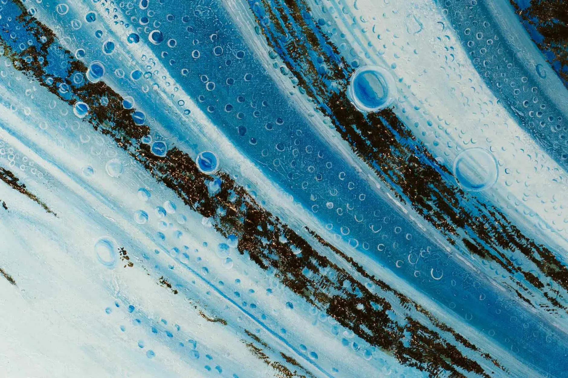 Öl Gemälde 'Hidden Raindrops' | Handgemaltes Unikat