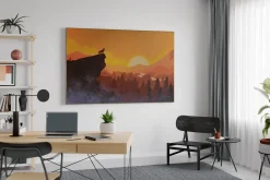 Öl Gemälde 'Howling Majesty' | Handgemaltes Unikat
