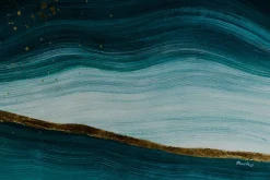 Öl Gemälde 'In turquoise Shimmer' | Handgemaltes Unikat