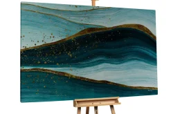 Öl Gemälde 'In turquoise Shimmer' | Handgemaltes Unikat