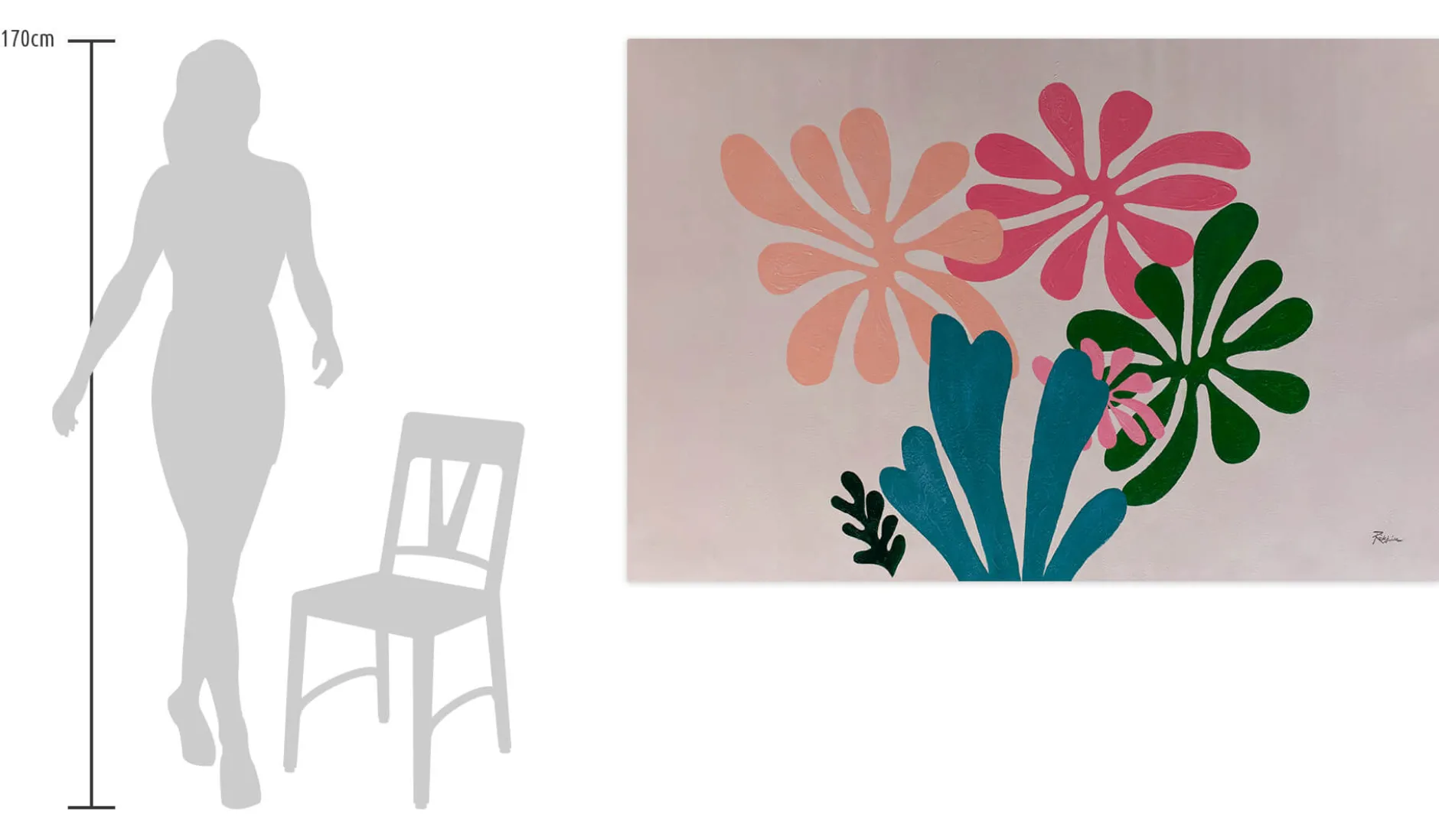 Öl Gemälde 'Jaunty Flowers' | Handgemaltes Unikat