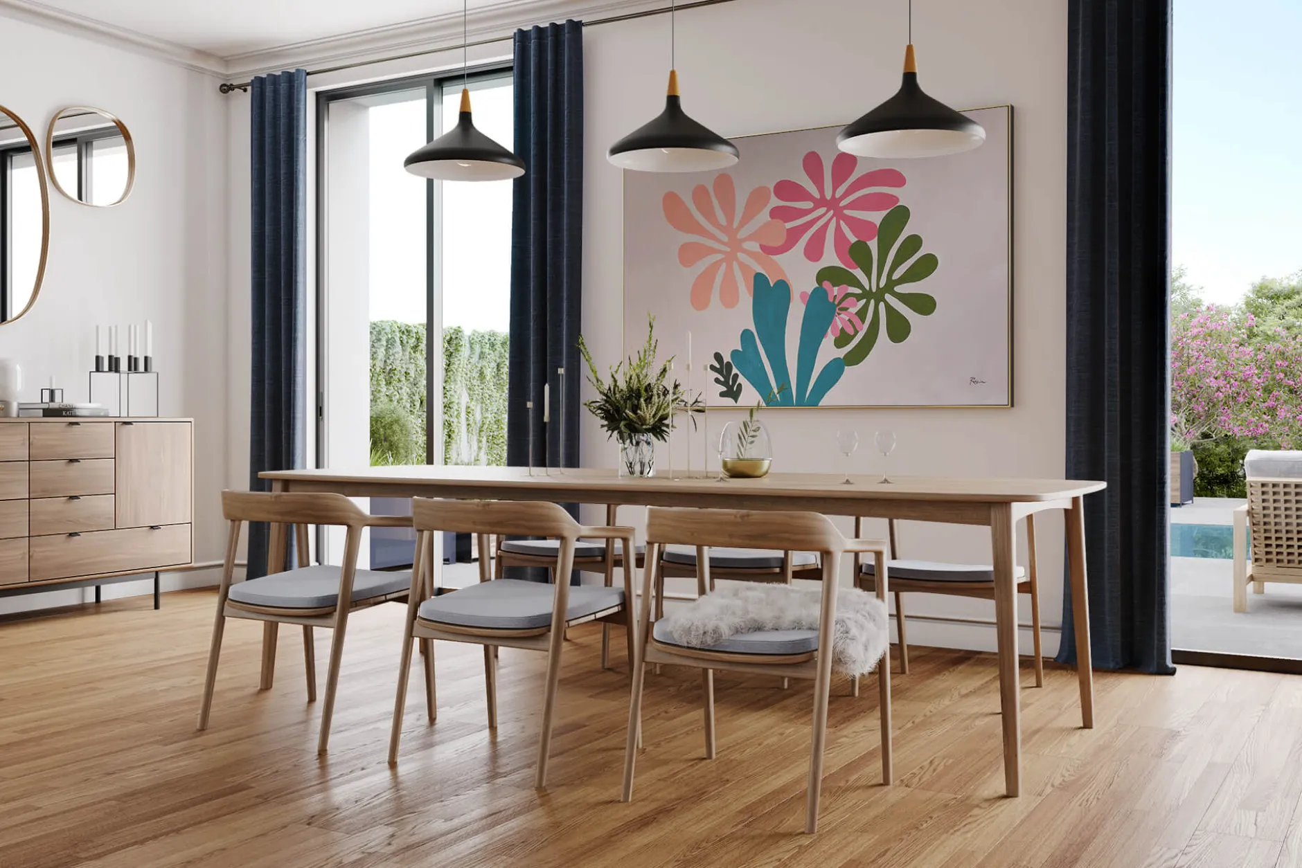 Öl Gemälde 'Jaunty Flowers' | Handgemaltes Unikat
