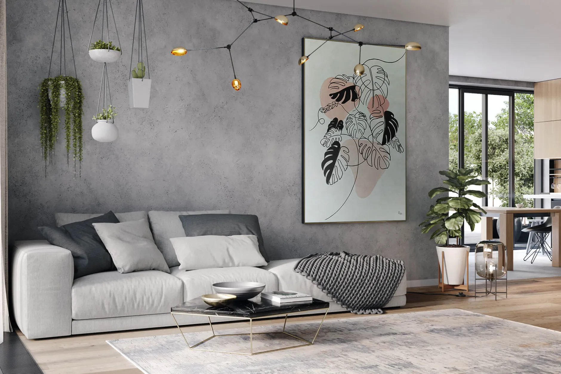 Öl Gemälde 'Jungle Creation' | Handgemaltes Unikat