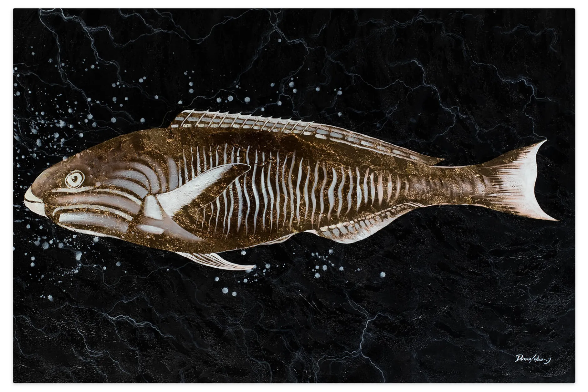 Öl Gemälde 'König der Fische' | Handgemaltes Unikat