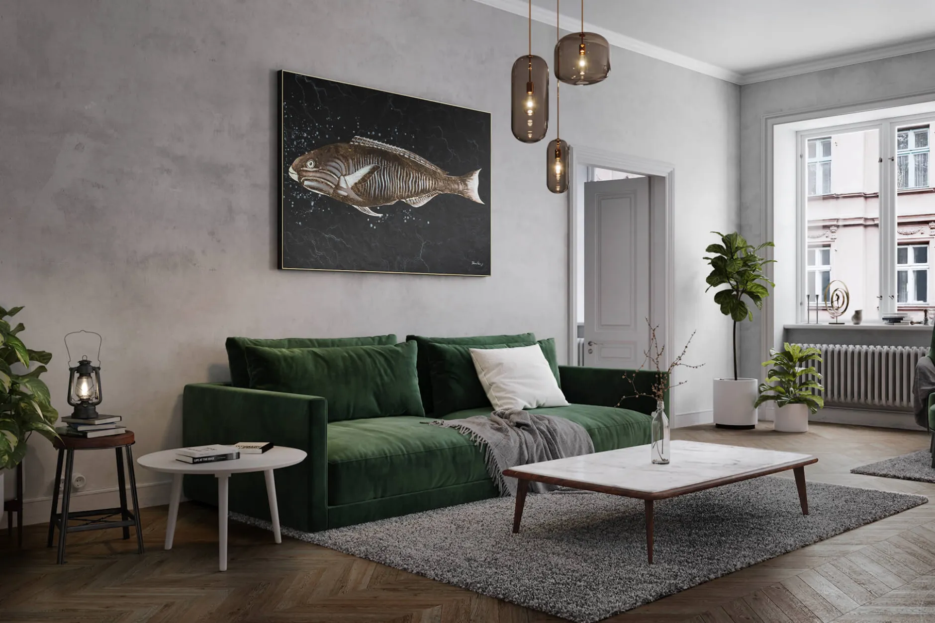Öl Gemälde 'König der Fische' | Handgemaltes Unikat
