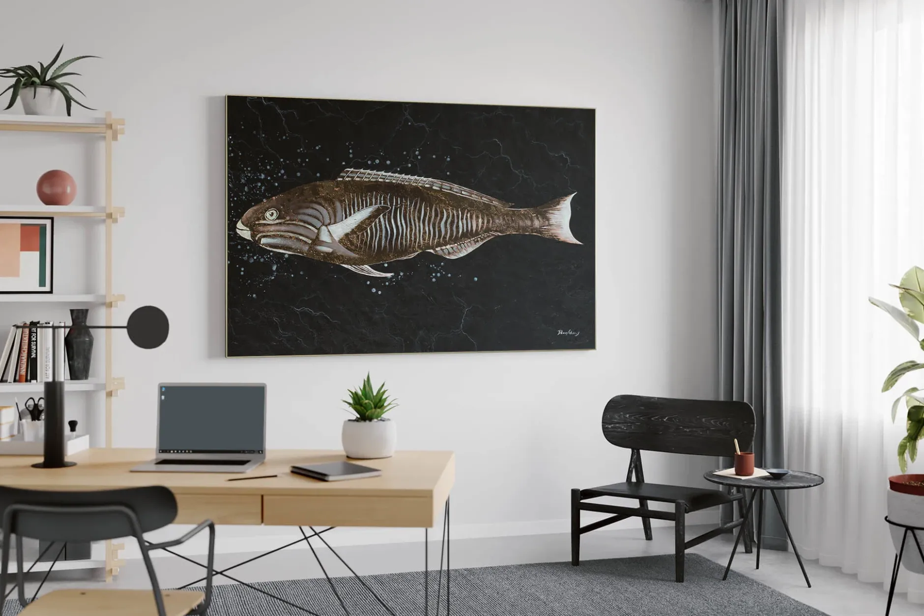 Öl Gemälde 'König der Fische' | Handgemaltes Unikat