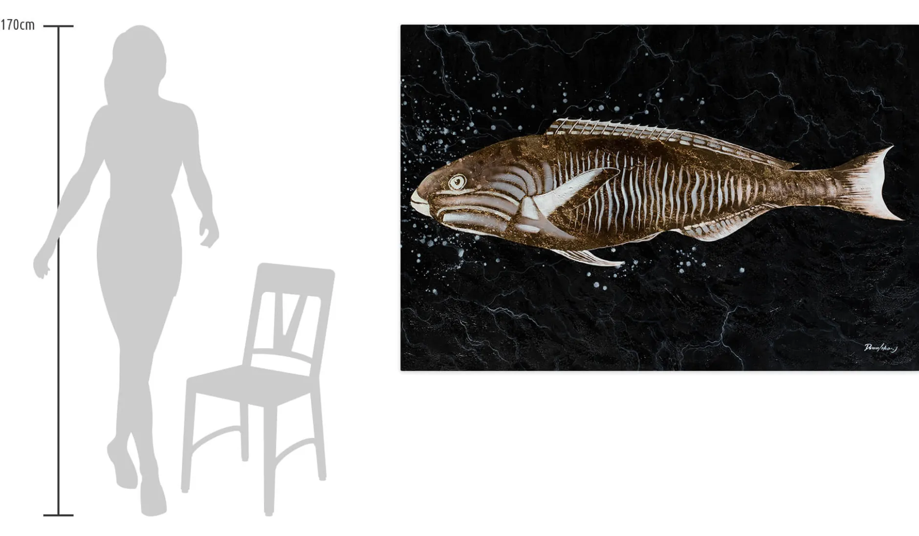 Öl Gemälde 'König der Fische' | Handgemaltes Unikat