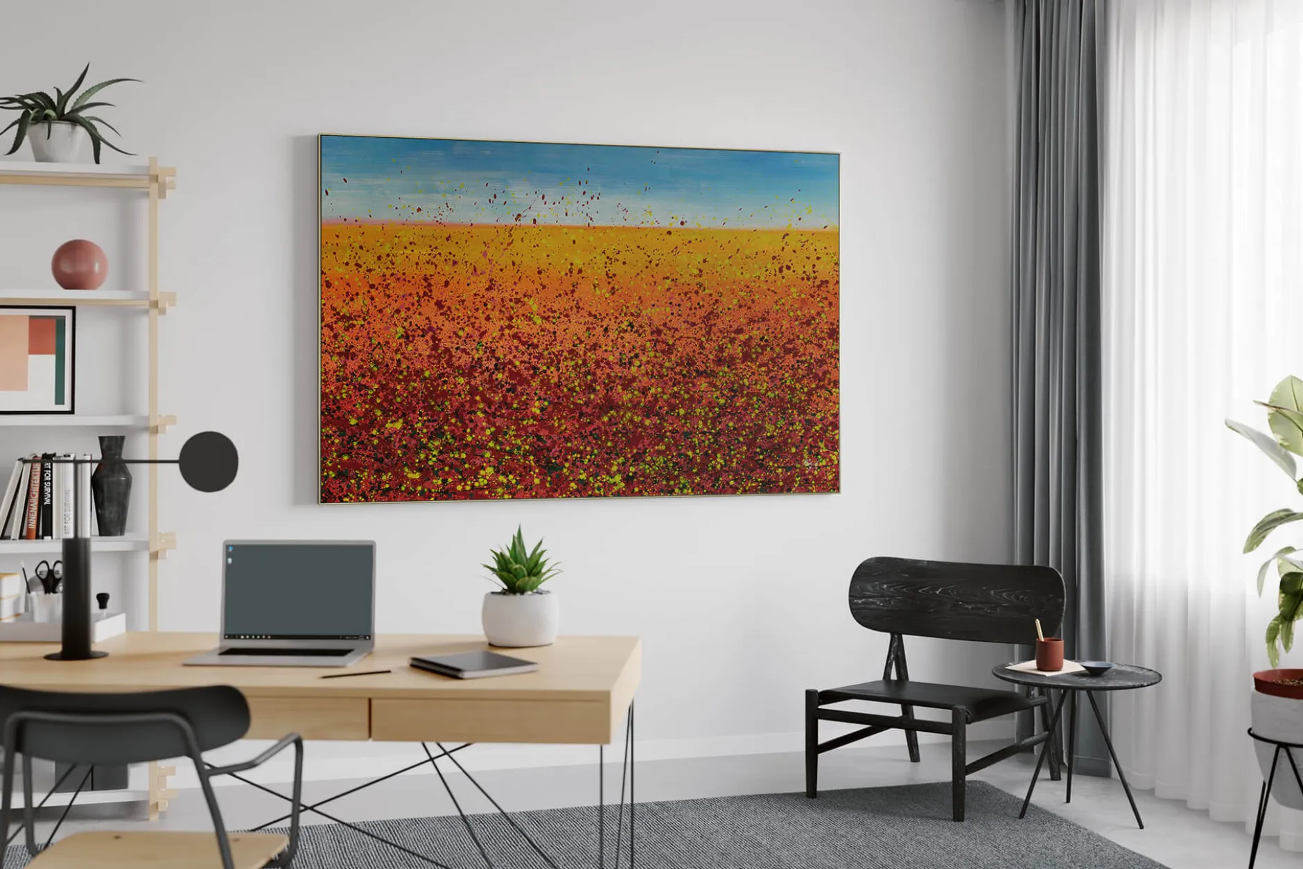 Öl Gemälde 'Lava and Sky' | Handgemaltes Unikat