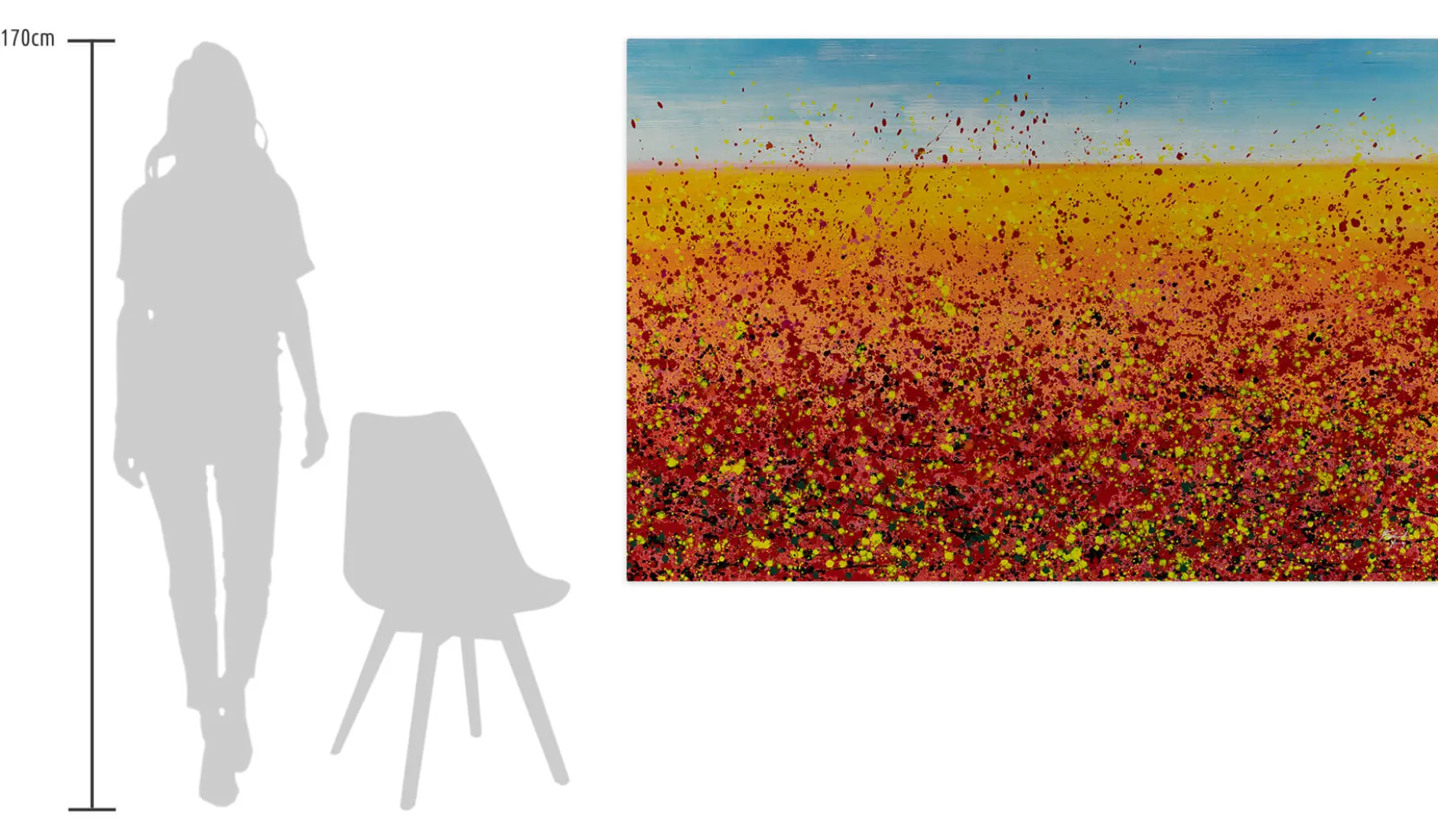Öl Gemälde 'Lava and Sky' | Handgemaltes Unikat