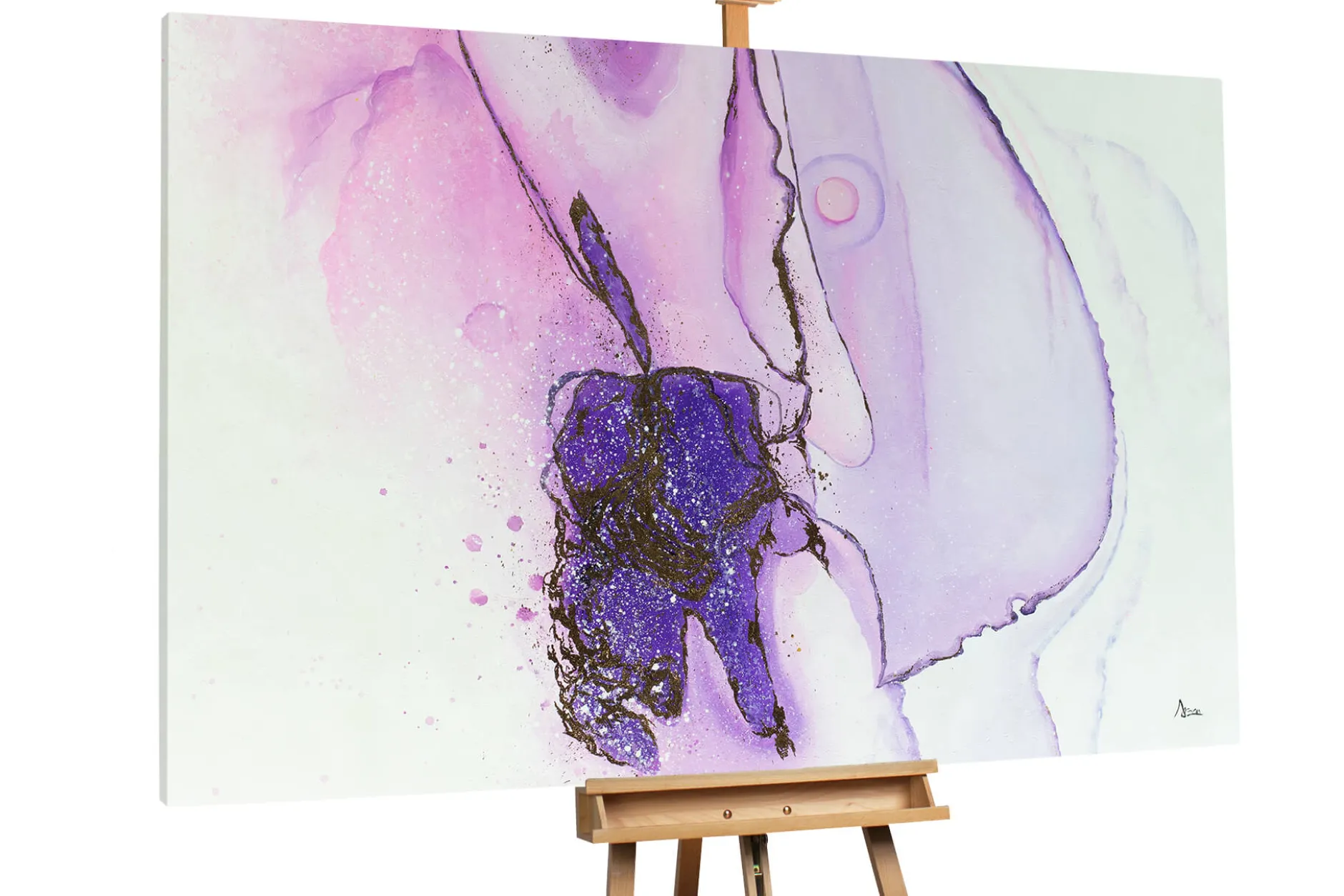 Öl Gemälde 'Lilac Impressions' | Handgemaltes Unikat